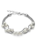 Miluna Miss Italia Bracelet in 925% Silver with Real Pearls - 0