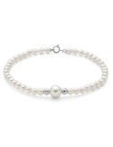 Miluna Bracelet - Boule and Fantasy with 4-4.5mm Pearls and 18K White Gold Spheres - 0