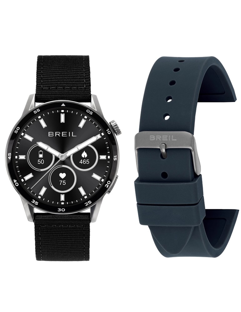 Smartwatch Breil - BC-2 - Doppio Cinturino Nero - Blu - 43mm - TW2095