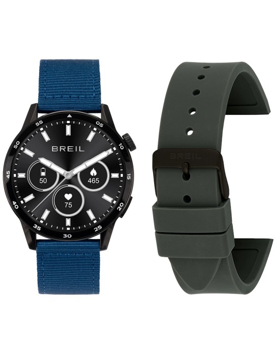 Breil Smartwatch - Double Strap - Blue & Black - 43mm - TW2096