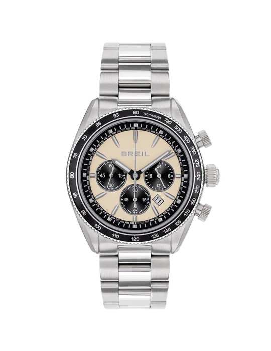 Orologio Breil- Vanguard-Silver-43mm-Color Crema-Contatori Neri-TW2109