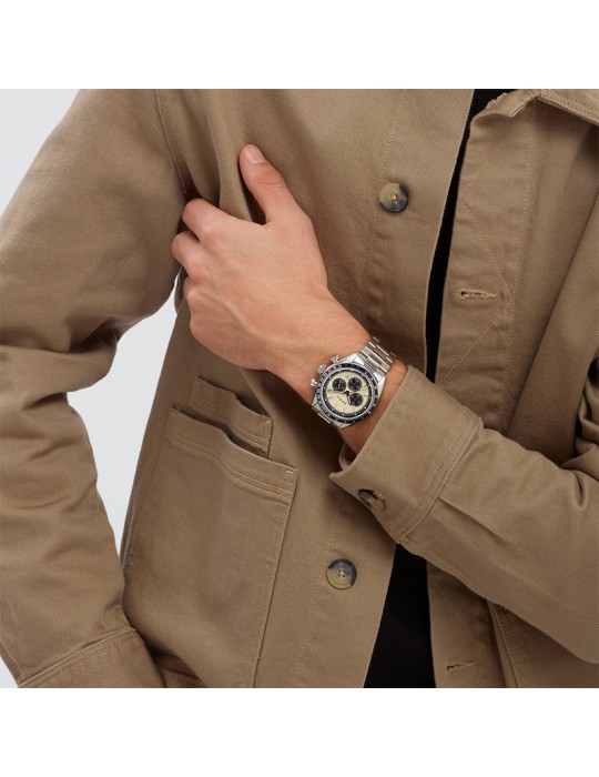 Orologio Breil- Vanguard-Silver-43mm-Color Crema-Contatori Neri-TW2109