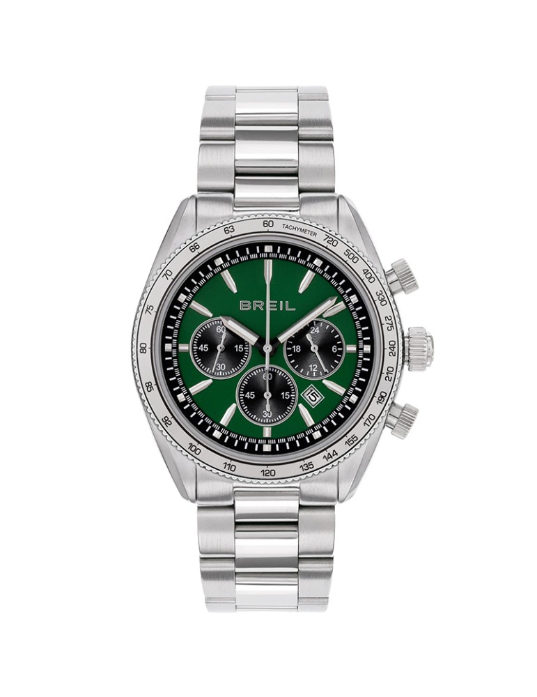 Breil Watch - Vanguard - Chronograph - Silver - 43mm - Green -TW2110