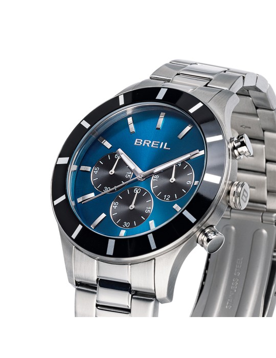 Orologio Breil - Remixer - Cronografo - Silver - 42mm - Blu - TW2114