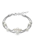 Bracciale Miluna - Miss Italia in Argento 925% con Perle Vere - 0