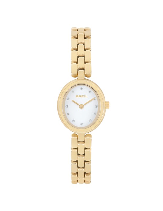 Breil Watch - Time Only - Gold - 31mm - White with Crystals-TW2124