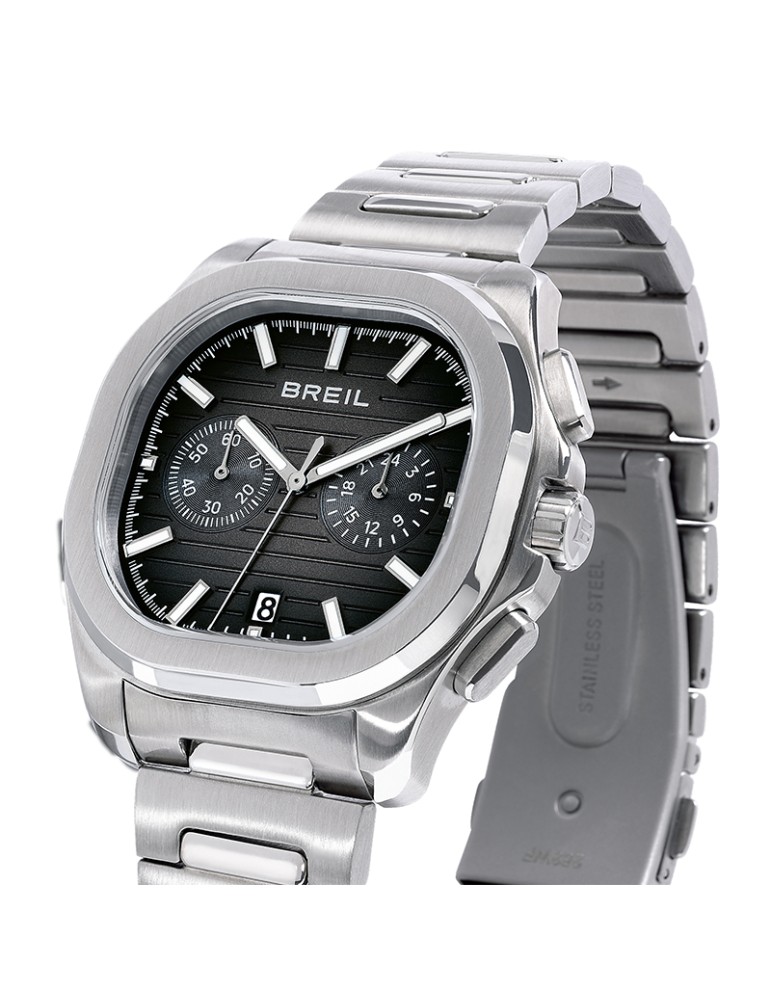 Orologio Breil - Retrofuture - Cronografo - Silver -40,5mm-Nero-TW2129