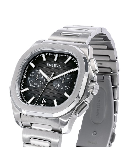 Orologio Breil - Retrofuture - Cronografo - Silver -40,5mm-Nero-TW2129