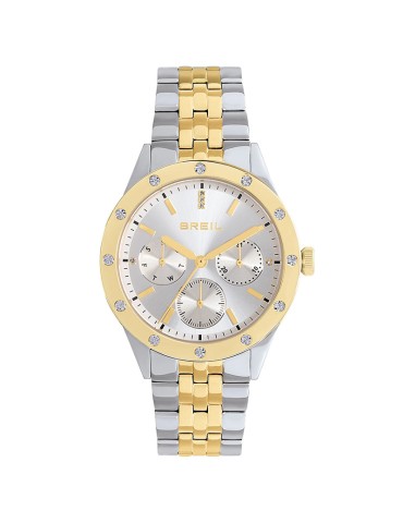 Breil Watch - Chronograph - Silver and Gold - 36mm - Crystals -TW2134