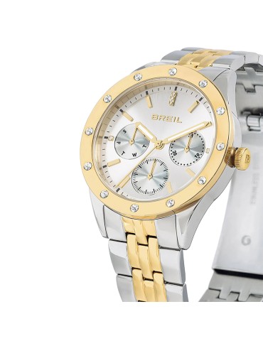 Breil Watch - Chronograph - Silver and Gold - 36mm - Crystals -TW2134 2