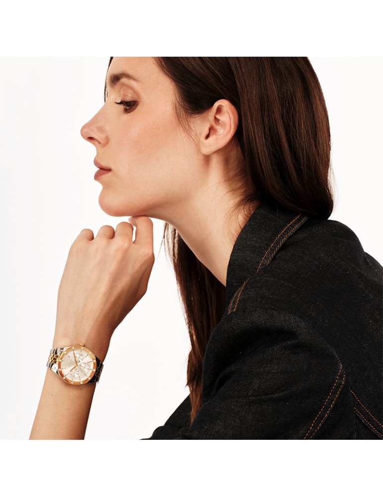 Orologio Breil - Cronografo - Silver e Gold - 36mm - Cristalli -TW2134