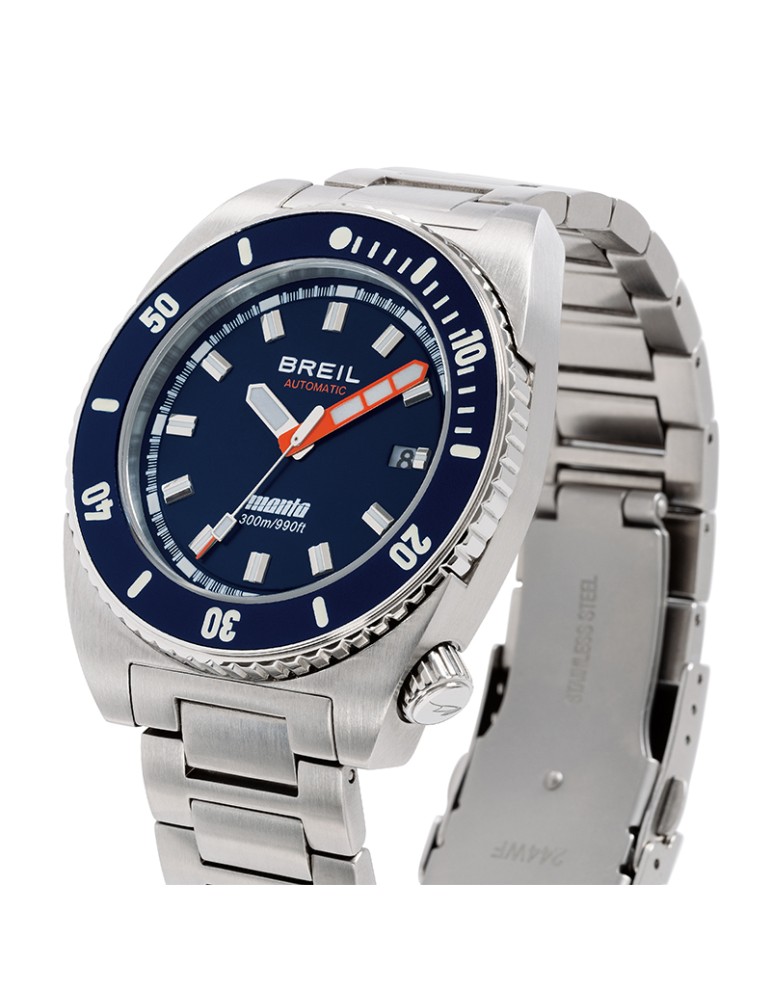 Orologio Breil - Automatico - Tempo e Data - Silver - 42mm -Blu-TW2180