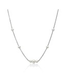 Miluna Miss Italia Necklace in 925% Silver with Real Pearls - 0