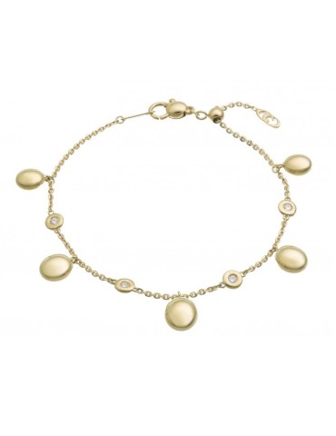 Chimento Bracelet - 18K Yellow Gold Water Armillas with Pendants and Natural Diamonds - 19 cm - 0