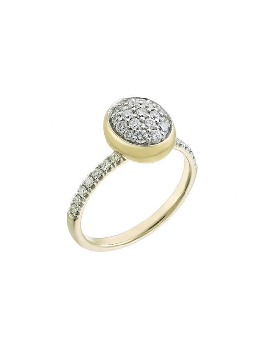 Anello Chimento - Armillas Acqua in Oro Giallo 18 carati con Diamanti Naturali 0,59 ct - 0