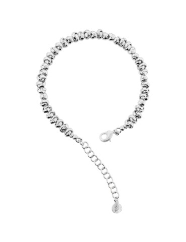 Bronzallure Bracelet-18 Kt White Gold-Braided Rings-WSBZ02501W.W
