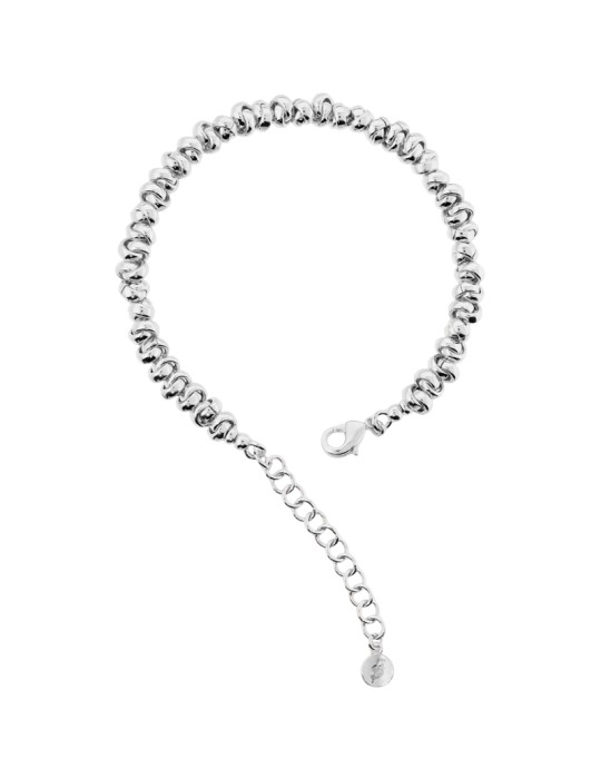 Bronzallure Bracelet-18 Kt White Gold-Braided Rings-WSBZ02501W.W