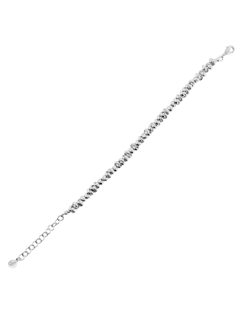 Bronzallure Bracelet-18 Kt White Gold-Braided Rings-WSBZ02501W.W