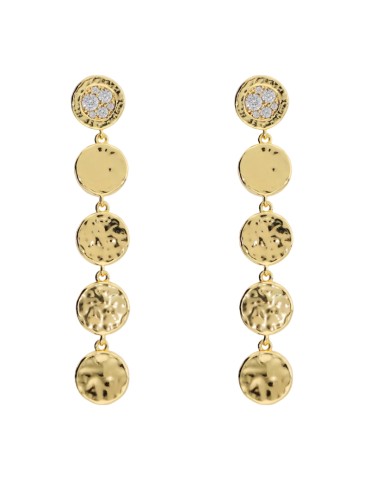 Orecchini Etrusca - Pendenti Dorati - Cubic Zirconia - WSET00930.YG