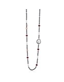 Collana Lelune Glamour - Argento 925% Rosato - Perle-Ematite-LGNK780.2