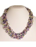 Collana Rajola - Bollicine - Multifilo -Fluorite-Spinello Blu-54-489-8