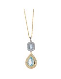 Collana Salvatore Plata - Argento 925% Dorato - Acquamarina - 247C0041