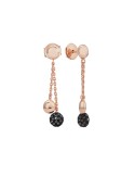 Italo Bottene Earrings - IB Noir in 18K Rose Gold with 0.51 ct Black Diamonds - 0