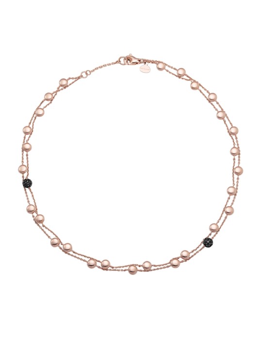 Collana Italo Bottene - IB Noir in Oro Rosa 18 carati con Diamanti Neri 0,51 ct - 0