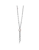 Collana Lelune Glamour-Argento 925% Rosato-Perla Flat-Ematite-LGNK781.1