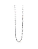 Collana Lelune Glamour - Perle Flat - Quarzo Cloudy - LGNK783