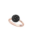 Anello Italo Bottene - IB Noir Centrale in Oro Rosa 18 carati con Diamanti Neri 0,40 ct - 0