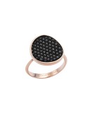 Anello Italo Bottene - IB Noir in Oro Rosa 18 carati con Diamanti Neri 0,53 ct - 0