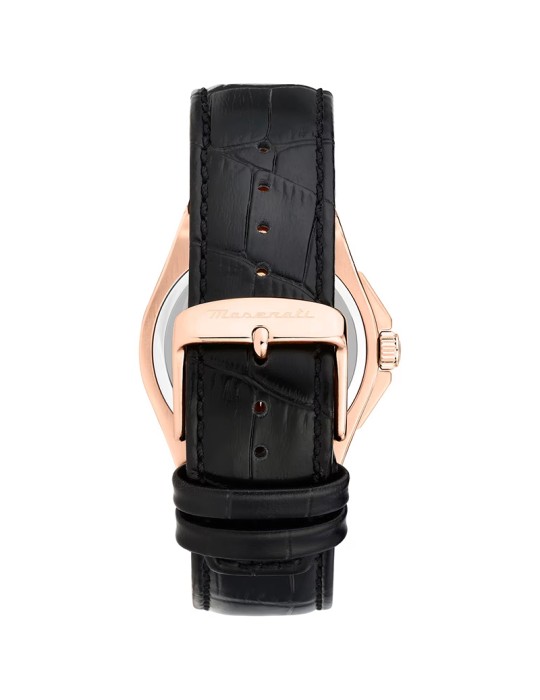 Orologio Maserati - Tempo e Data - Rose Gold - 40mm - Nero-R8851153001