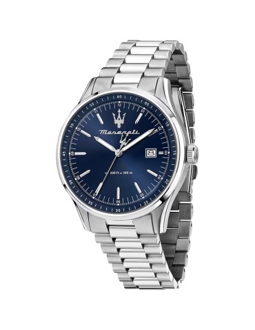 Orologio Maserati - Sorpasso -Tempo e Data-Silver-42mm-Blu-R8853124004