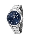 Maserati Watch - Overtaking -Time & Date-Silver-42mm-Blue-R8853124004