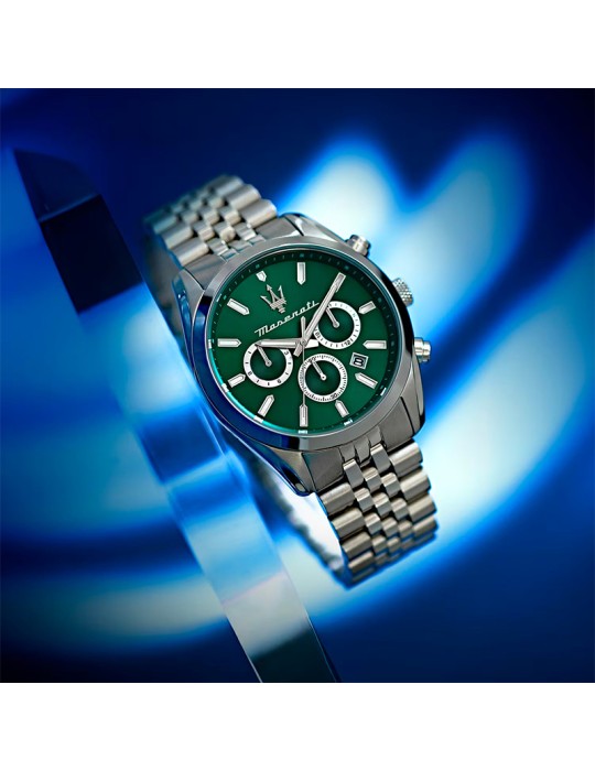 Maserati Watch - Chronograph - Silver - 43mm . Green - R8853151023