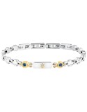 Maserati Bracelet - 316L Gold Steel - Cultured Sapphires -JM335AXO11