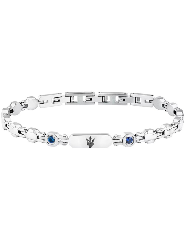 Maserati Bracelet -Sapphire-316L Steel-Cultured Sapphires-JM335AXO12