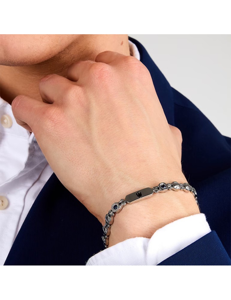 Maserati Bracelet -Sapphire-316L Steel-Cultured Sapphires-JM335AXO12