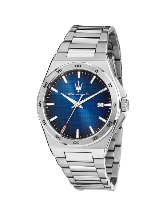 Maserati Watch - Slim - Time and Date - Silver -40mm-Blue-R8853153001