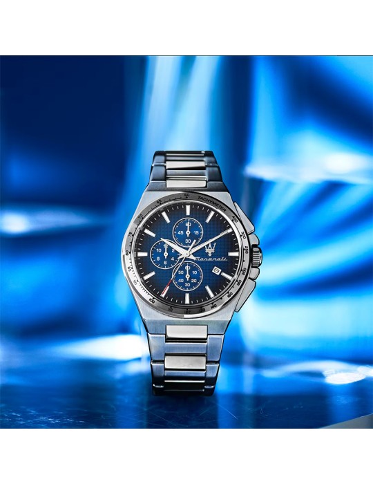 Orologio Maserati - Cronografo - Silver - 41mm - Blu - R8873653003