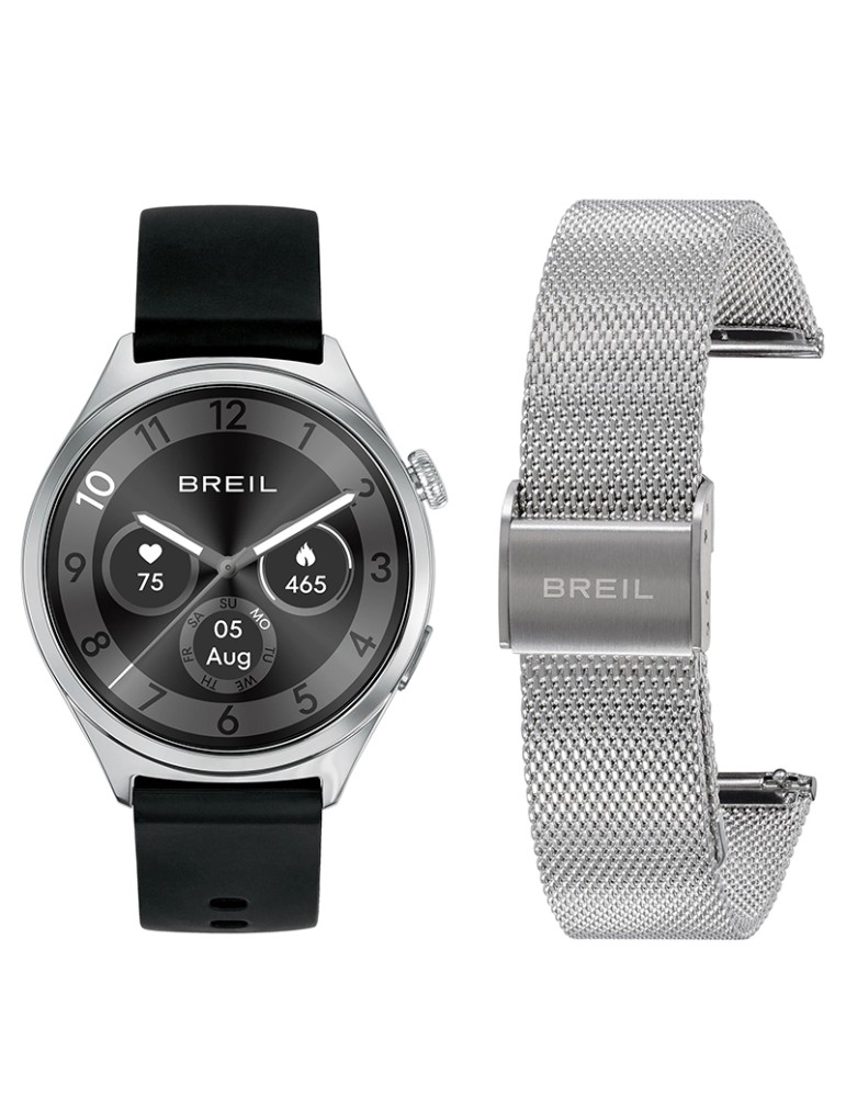 Smartwatch Breil - BC 3.9 - Doppio Cinturino - Nero-Silver-39mm-TW2181