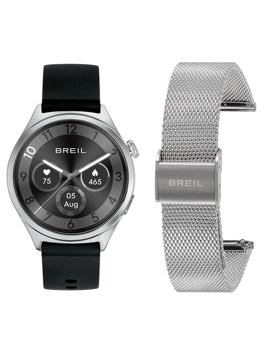 Smartwatch Breil - BC 3.9 - Doppio Cinturino - Nero-Silver-39mm-TW2181