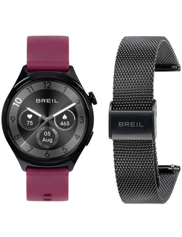 Breil Smartwatch - Double Strap - Bordeaux - Black - 39mm - TW2182