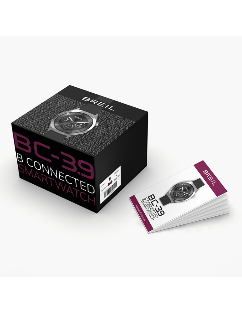 Smartwatch Breil - Doppio Cinturino - Bordeaux - Nero - 39mm - TW2182