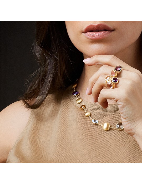 Collana Italo Bottene - Petra in Oro Giallo 18 carati con Pietre Naturali - 0