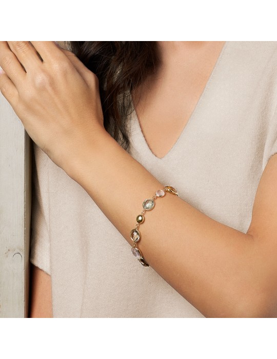 Bracciale Italo Bottene - Petra in Oro Giallo 18 carati con Pietre Naturali - 0
