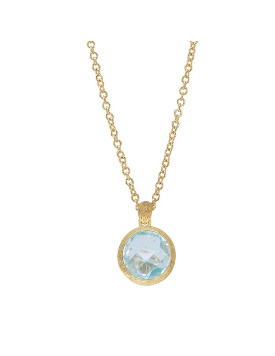 Italo Bottene Petra Necklace in 18K Yellow Gold with Blue Topaz - 0