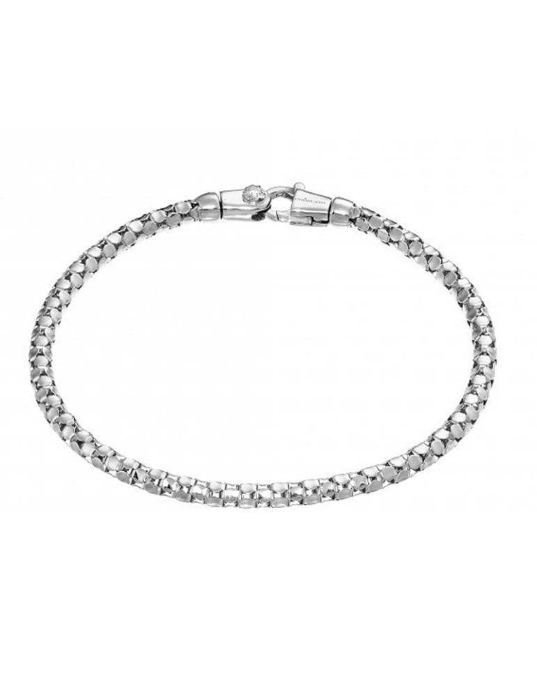 Chimento - Tradition Gold Pomegranate Bracelet in 18K White Gold with 0.03ct Diamond - 18cm - 0