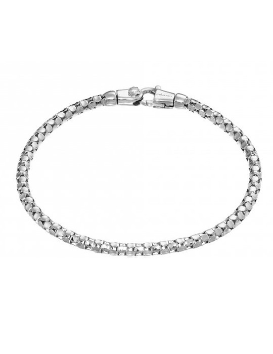 Bracciale Chimento - Tradition Gold Melograno in Oro Bianco 18 carati con Diamante 0,03 ct - 19 cm - 1B00961ZB5190